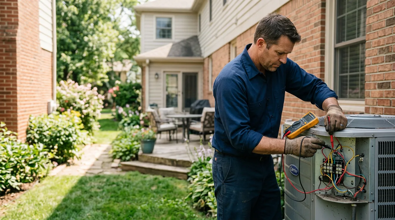 HVAC technician working near Porterville, MS